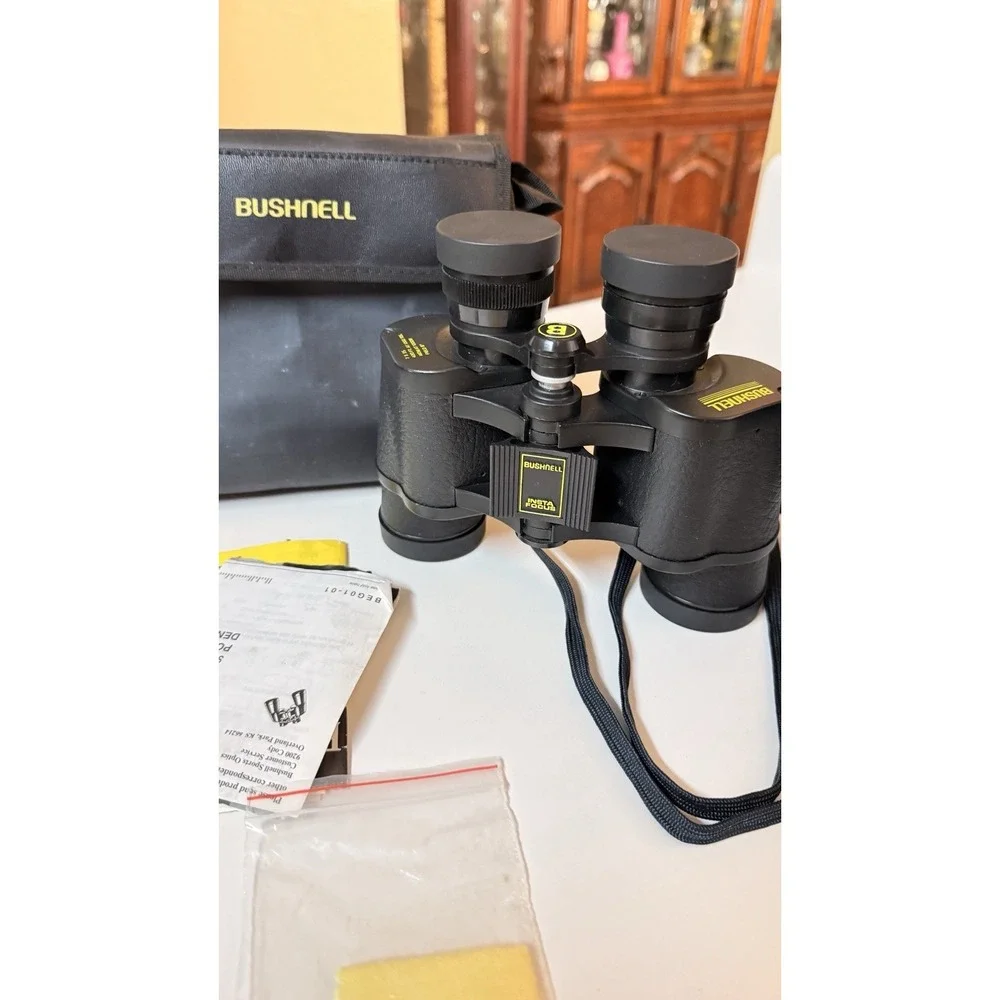 Bushnell Insta Focus‎ 7x35 Binoculars Wide Angle 420FT Case Japan Vintage